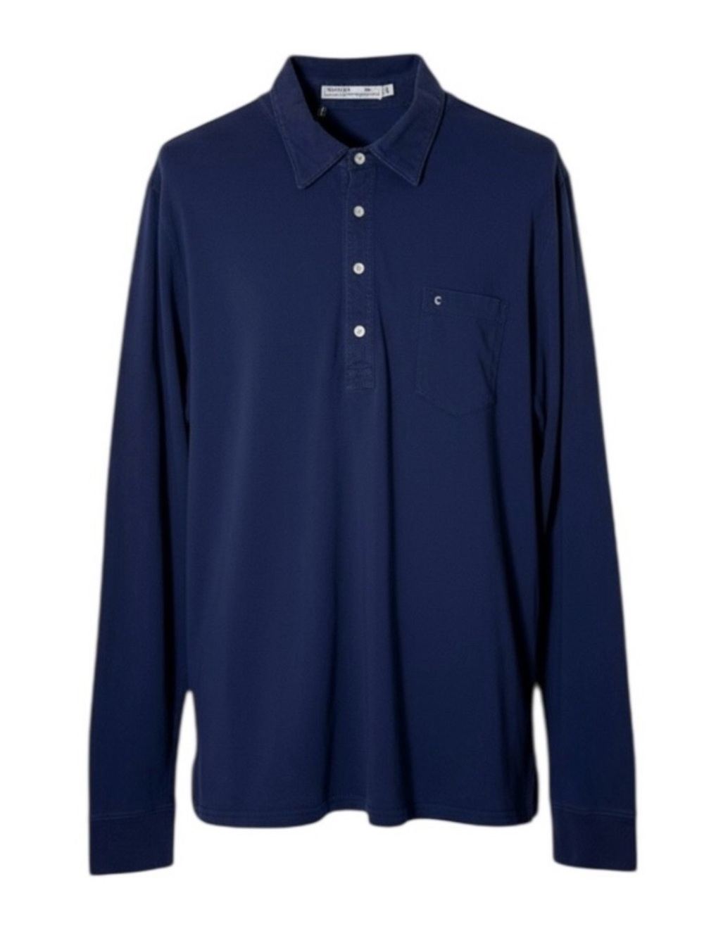 Criquet 100% Organic Cotton Long Sleeve Polo Navy Blue Size XXL